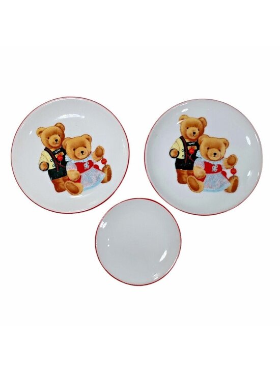 Reutter Porzellan Other - Reutter Porzellan Germany Teddy Bear Mini Dish Plate Set of 3 Trinket Tray